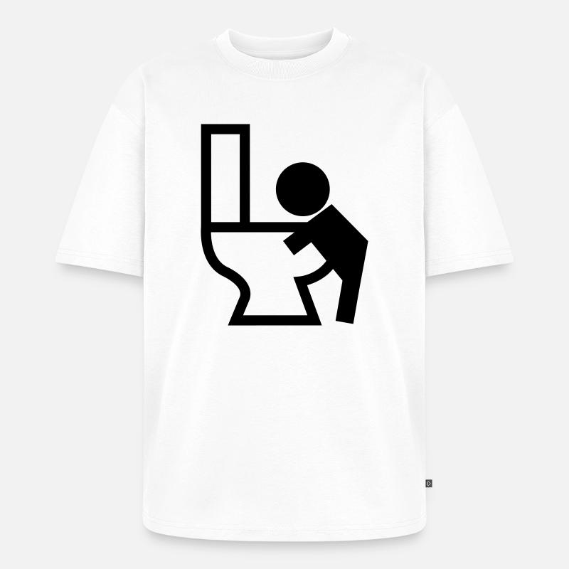 Erbrechen Puck Sick - Unisex Premium Oversized Bio T-Shirt - Weiß