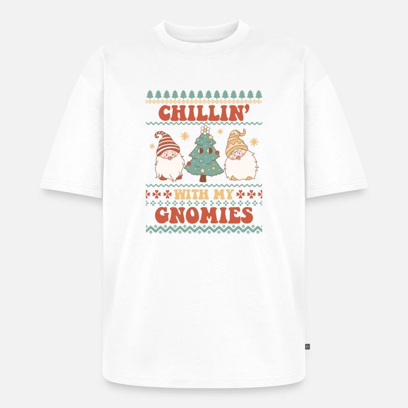 Pull de Noël moche - T-shirt Premium bio oversize Unisexe - blanc