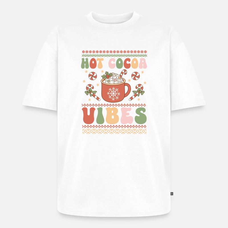 Hässlicher Weihnachtspullover - Unisex Premium Oversized Bio T-Shirt - Weiß