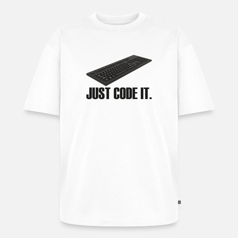 Just Code it - Unisex Premium Oversized Organic T-Shirt - white