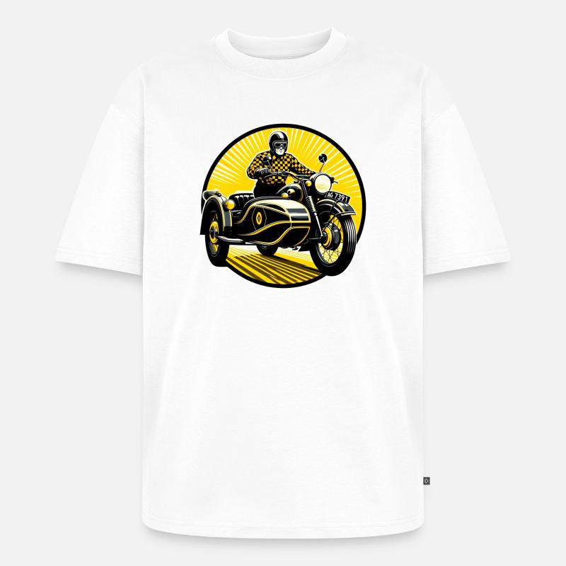 Gespannfahrer in der Sonne - Unisex Premium Oversized Bio T-Shirt - Weiß