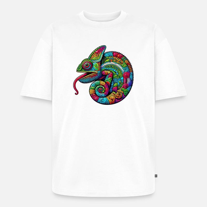 Caméléon - T-shirt Premium bio oversize Unisexe - blanc