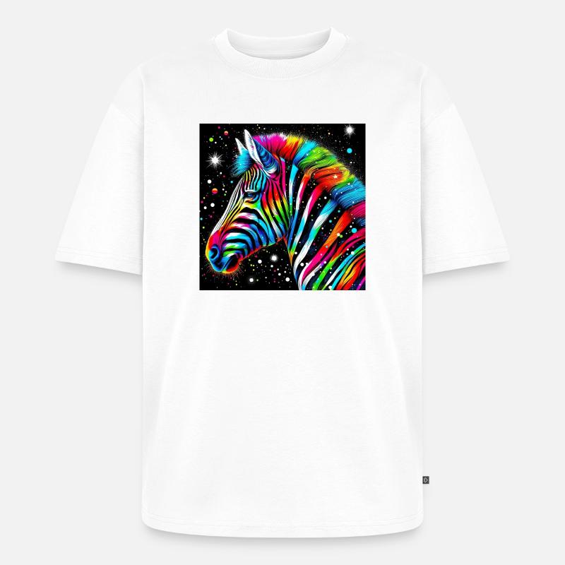 Zebra - Unisex Premium Oversized Bio T-Shirt - Weiß