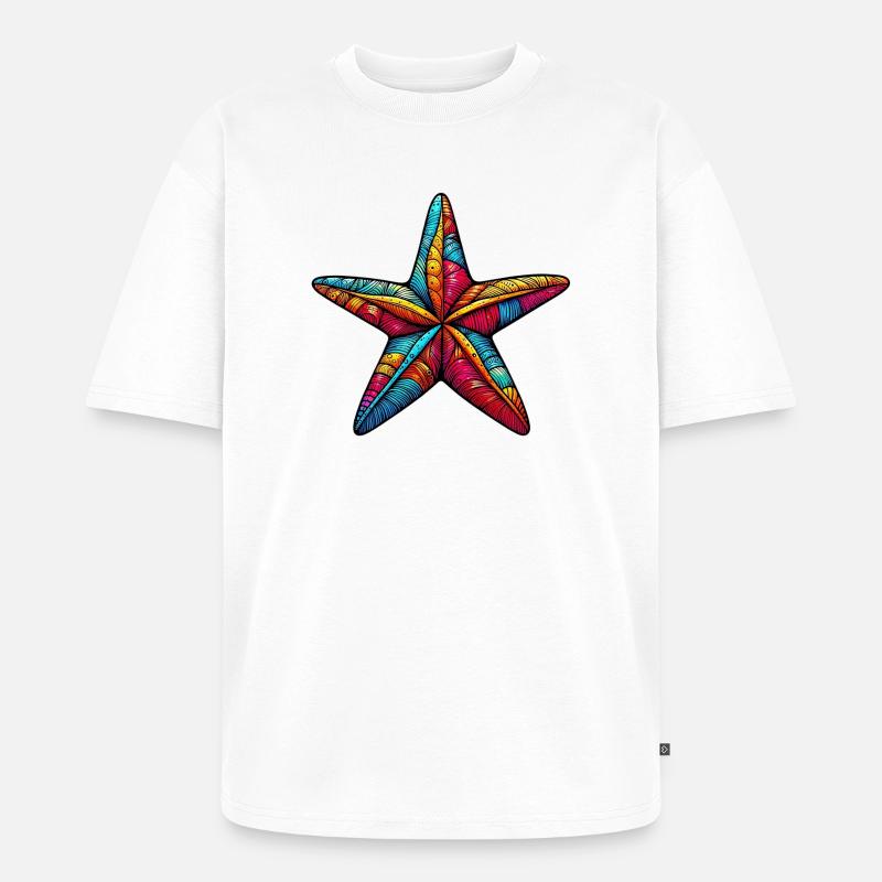 Seestern - Unisex Premium Oversized Bio T-Shirt - Weiß