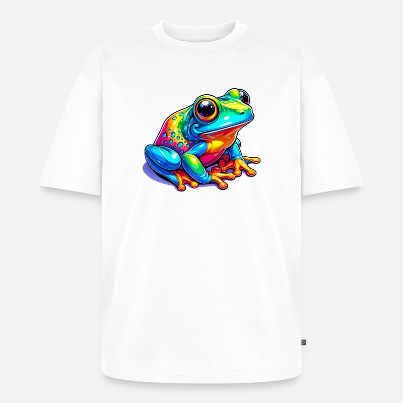 Grenouille - T-shirt Premium bio oversize Unisexe - blanc