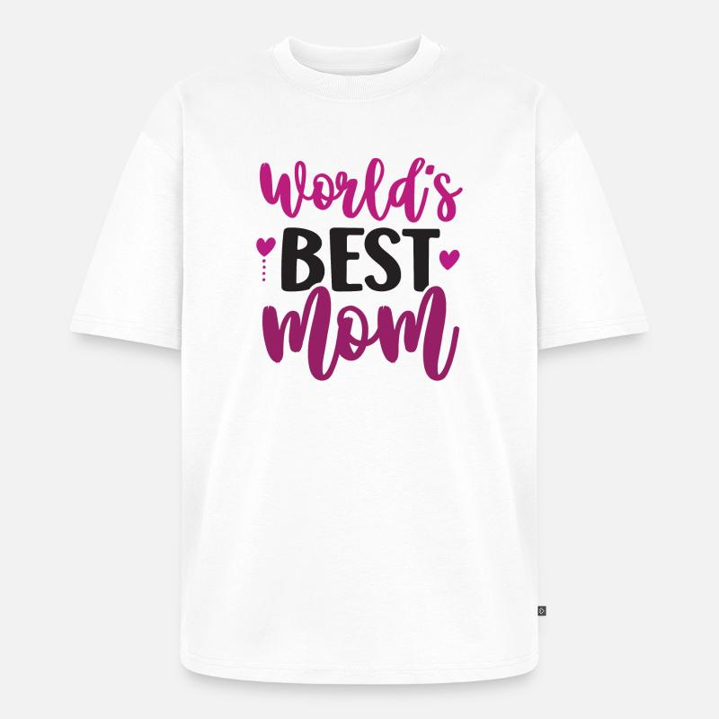 Die beste Mutter der Welt - Unisex Premium Oversized Bio T-Shirt - Weiß