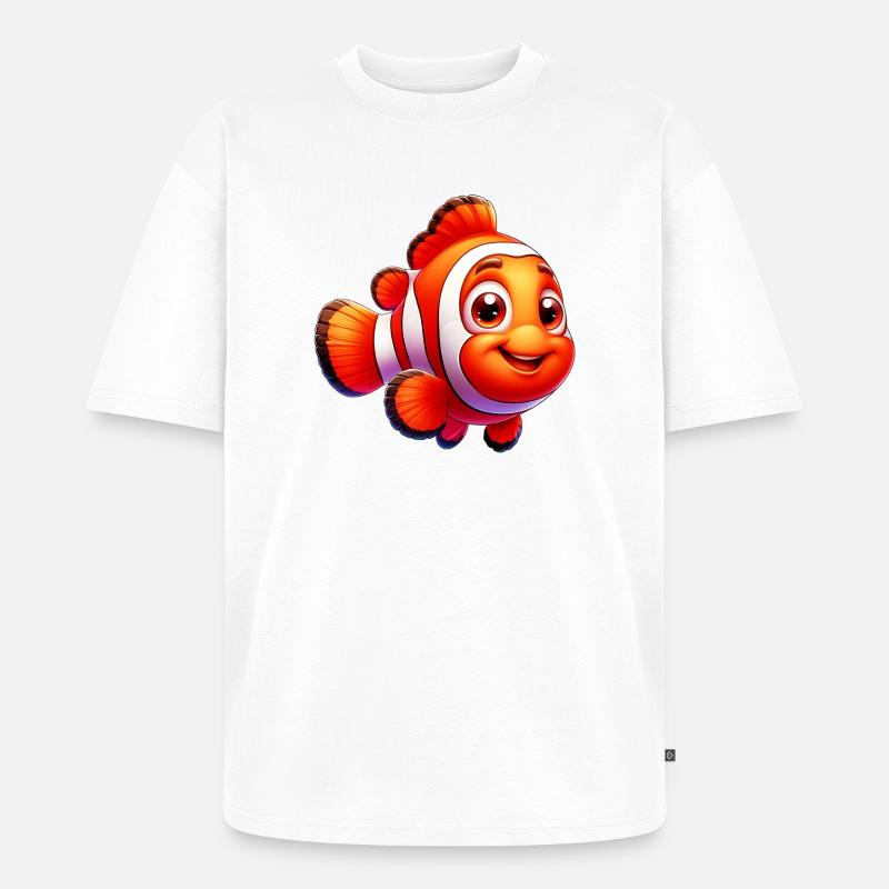 Clownfisch - Unisex Premium Oversized Bio T-Shirt - Weiß