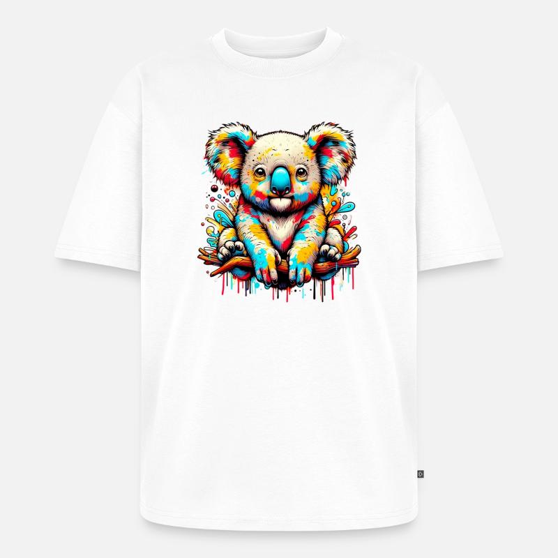 Koala - Unisex Premium Oversized Bio T-Shirt - Weiß