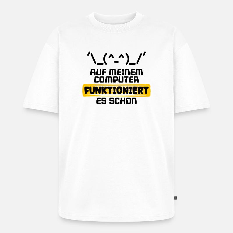 Erklæring om udviklererklæring Kode Scripting Programmør - Unisex Premium oversized økologisk T-shirt - hvid