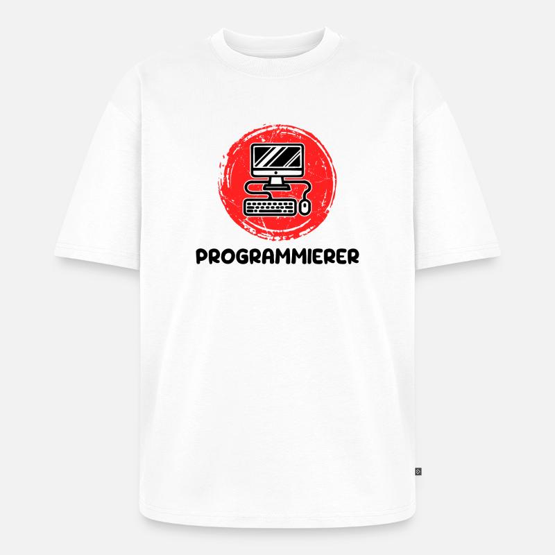 Developer Programmierer Coden Computer Informatik - Unisex Premium Oversized Bio T-Shirt - Weiß