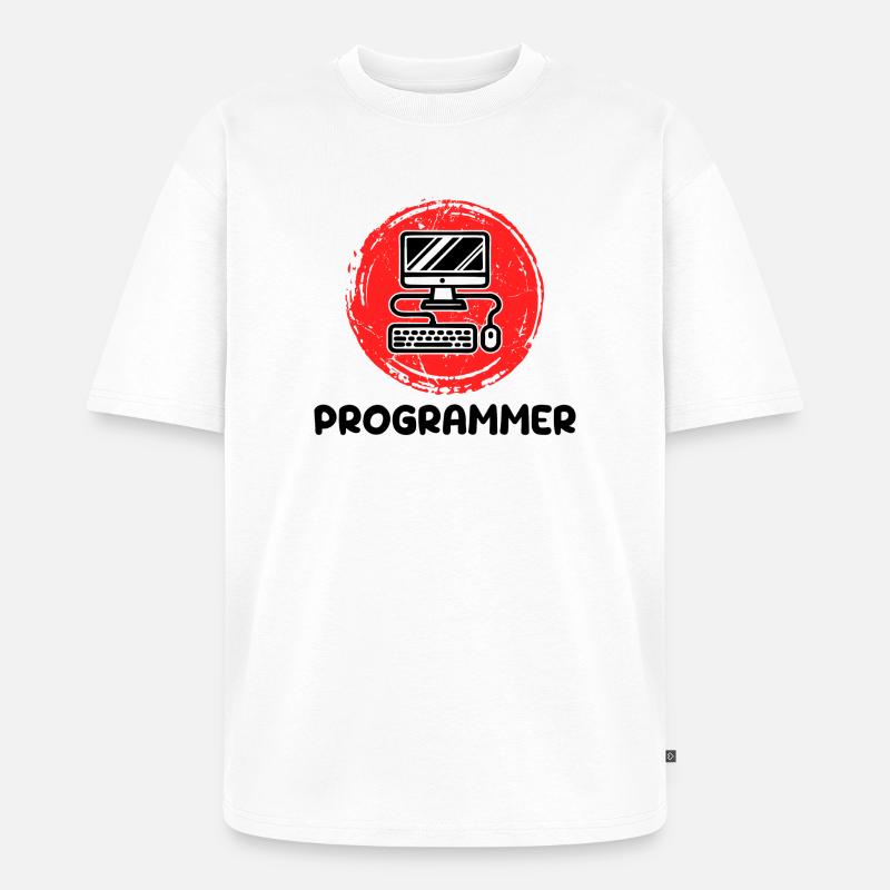 Computer Developer Programmierer Code Skripting - Unisex Premium Oversized Bio T-Shirt - Weiß