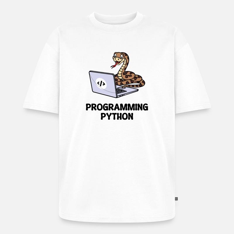 Developer Funny Sayings Programmer Computer - Unisex Premium Oversized Organic T-Shirt - white
