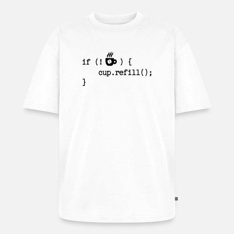 Developer Programmierer Code Webentwickler Debug - Unisex Premium Oversized Bio T-Shirt - Weiß
