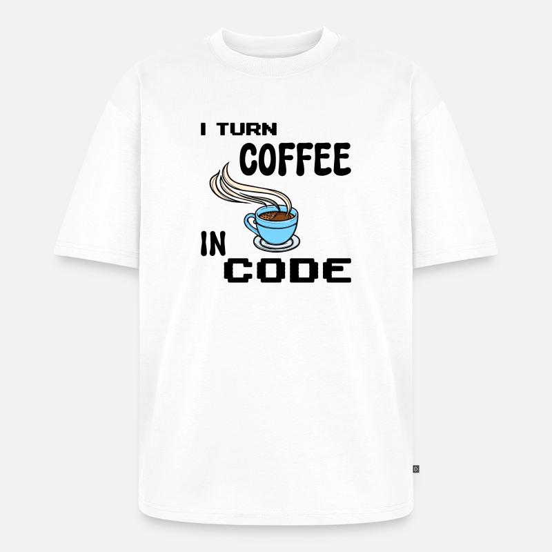 Programmeur de code Scripting Statement Développeur - T-shirt Premium bio oversize Unisexe - blanc