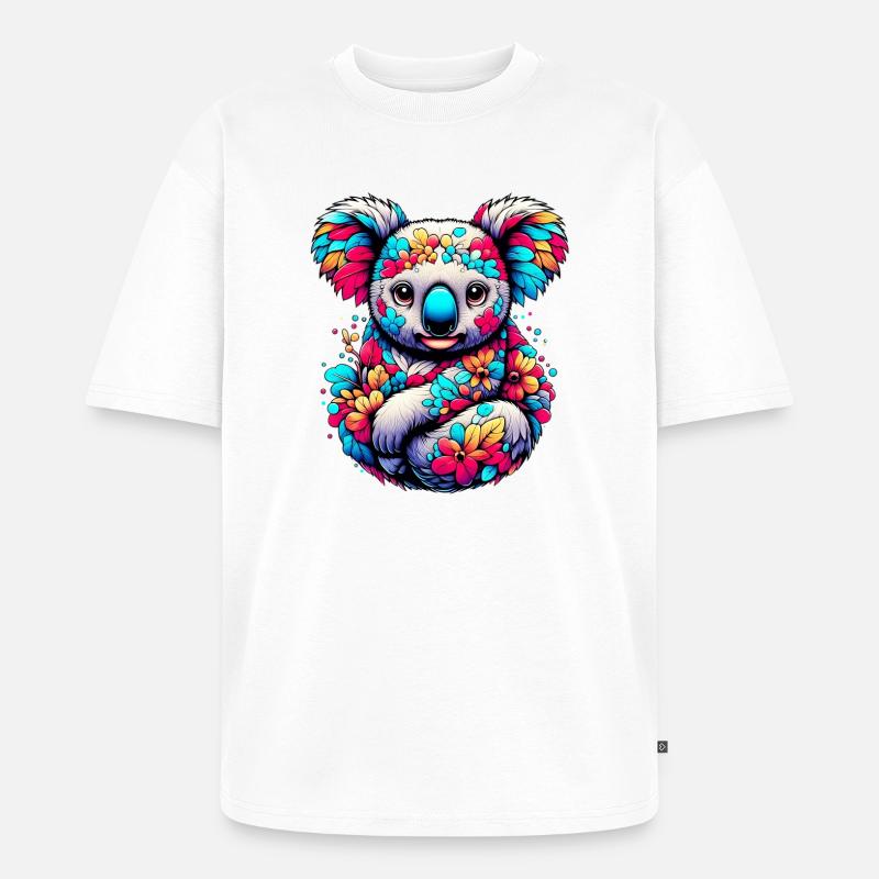 Koala - Unisex Premium Oversized Bio T-Shirt - Weiß