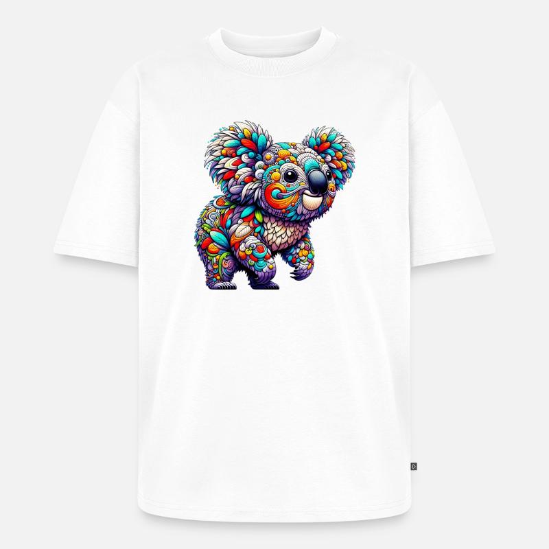 Koala - Unisex Premium Oversized Bio T-Shirt - Weiß