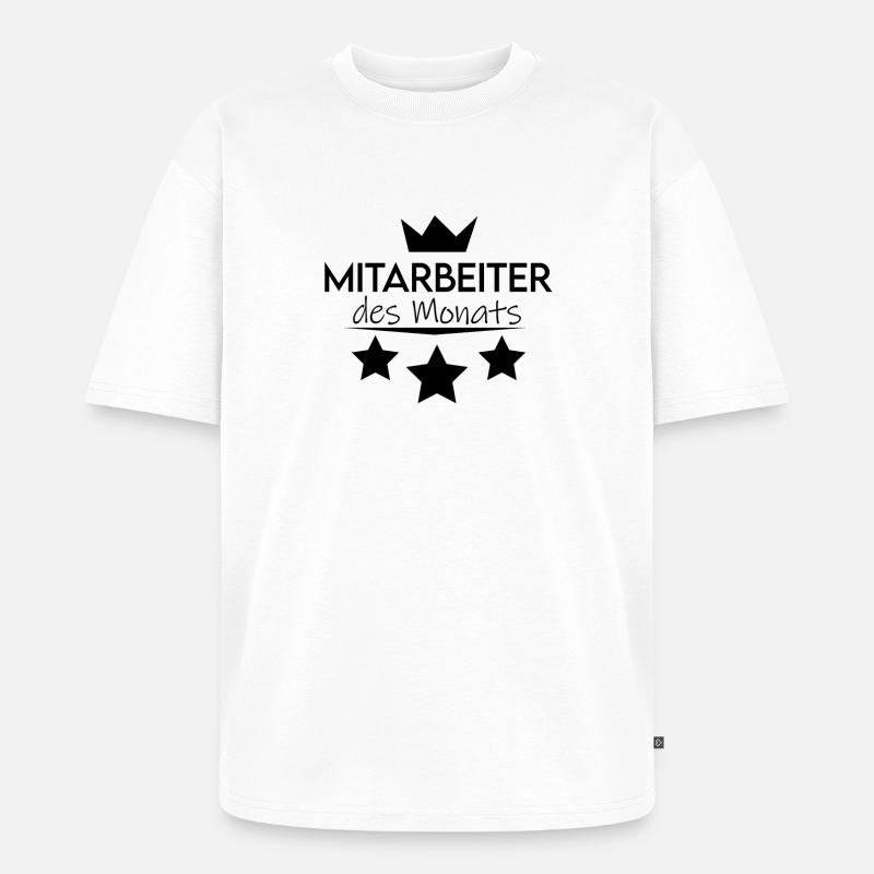 Mitarbeiter - Unisex Premium Oversized Bio T-Shirt - Weiß