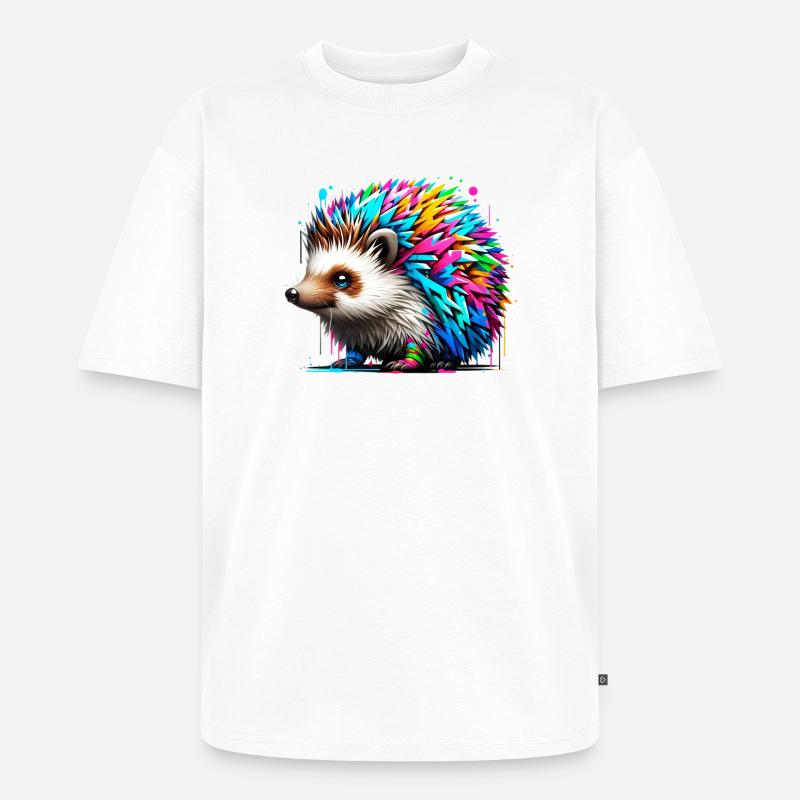Igel - Unisex Premium Oversized Bio T-Shirt - Weiß