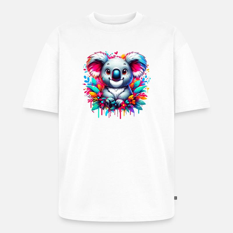 Koala - Unisex Premium Oversized Bio T-Shirt - Weiß
