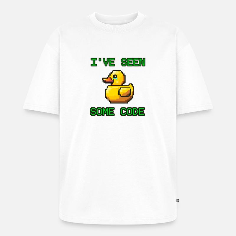 Pixel Duck J’ai vu du code - T-shirt Premium bio oversize Unisexe - blanc