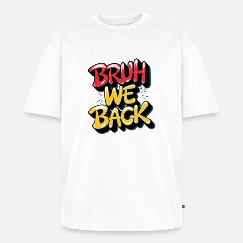Aussprache und Textdesign im Retro-Stil - Unisex Premium Oversized Bio T-Shirt - Weiß