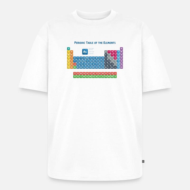 Periodensystem der Elemente 2 - Unisex Premium Oversized Bio T-Shirt - Weiß