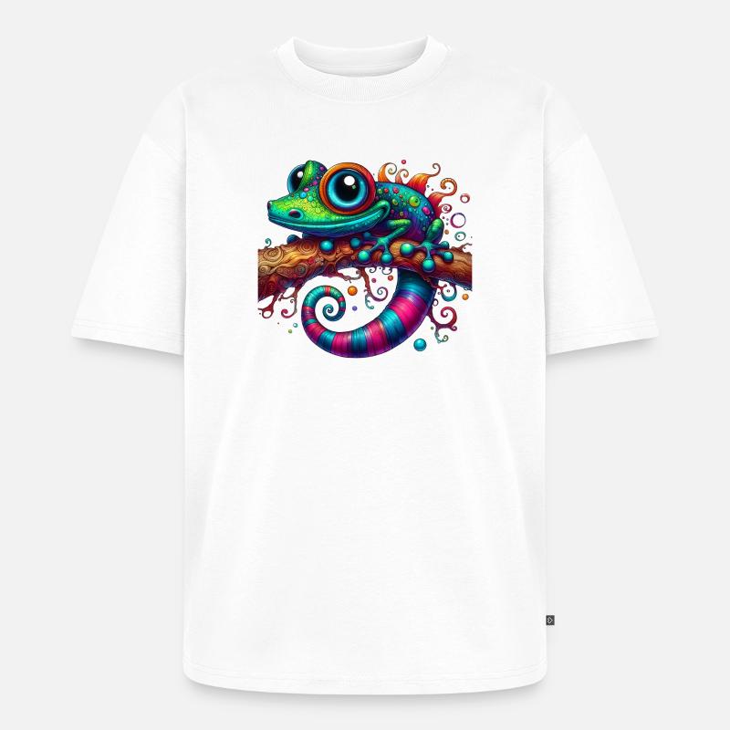Gecko - Unisex Premium Oversized Bio T-Shirt - Weiß