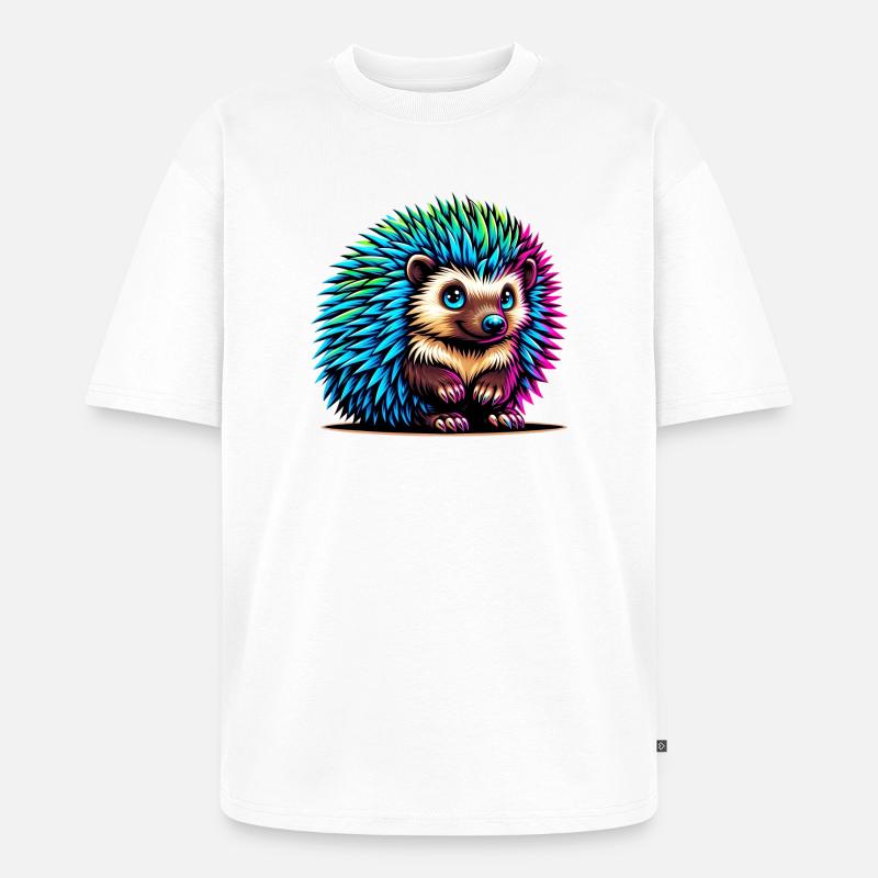Igel - Unisex Premium Oversized Bio T-Shirt - Weiß