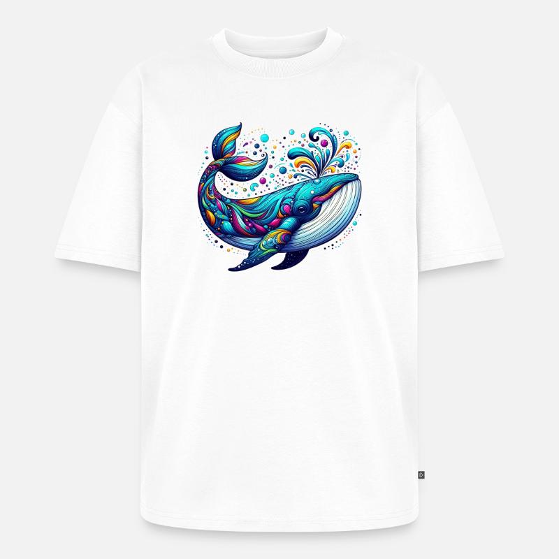 Wal - Unisex Premium Oversized Bio T-Shirt - Weiß