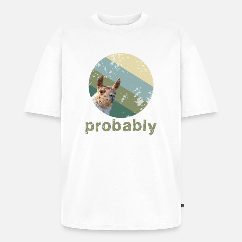 Alpaka - Unisex Premium Oversized Bio T-Shirt - Weiß