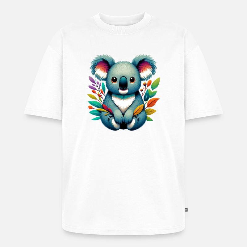 Koala - Unisex Premium Oversized Bio T-Shirt - Weiß