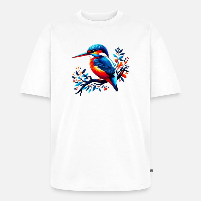 Eisvogel - Unisex Premium Oversized Bio T-Shirt - Weiß
