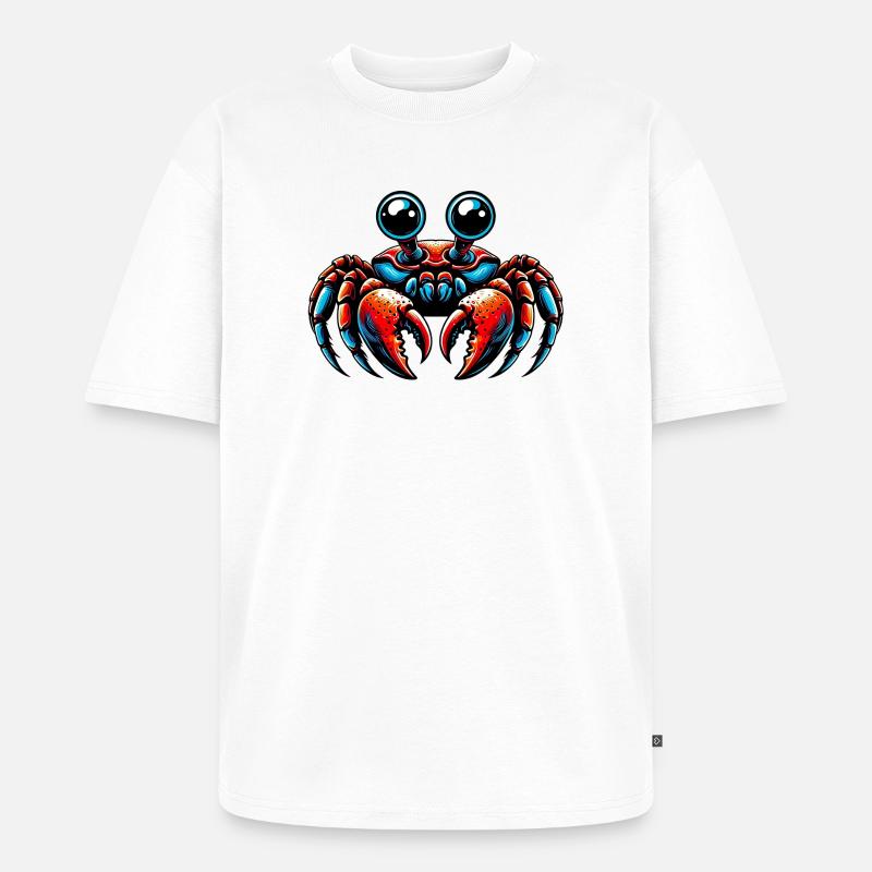 Crab - Unisex Premium Oversized Organic T-Shirt - white