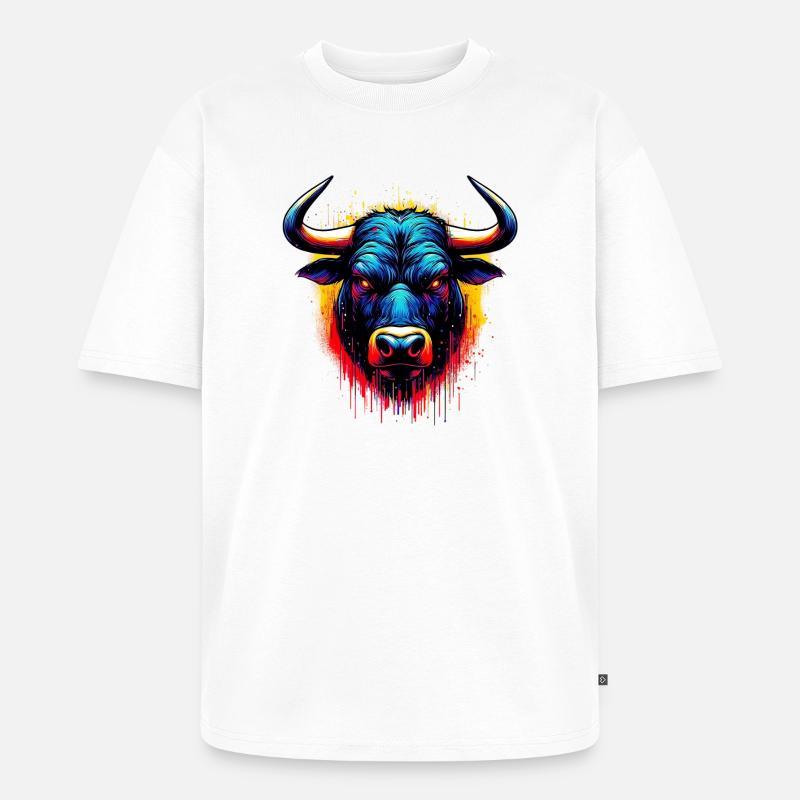 Bull - Unisex Premium Oversized Organic T-Shirt - white