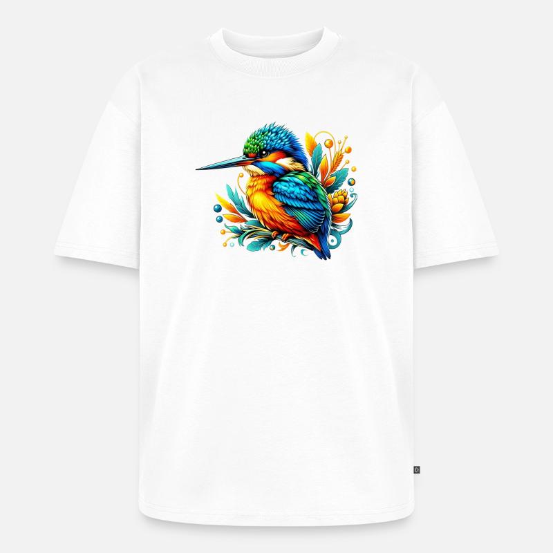 Eisvogel - Unisex Premium Oversized Bio T-Shirt - Weiß