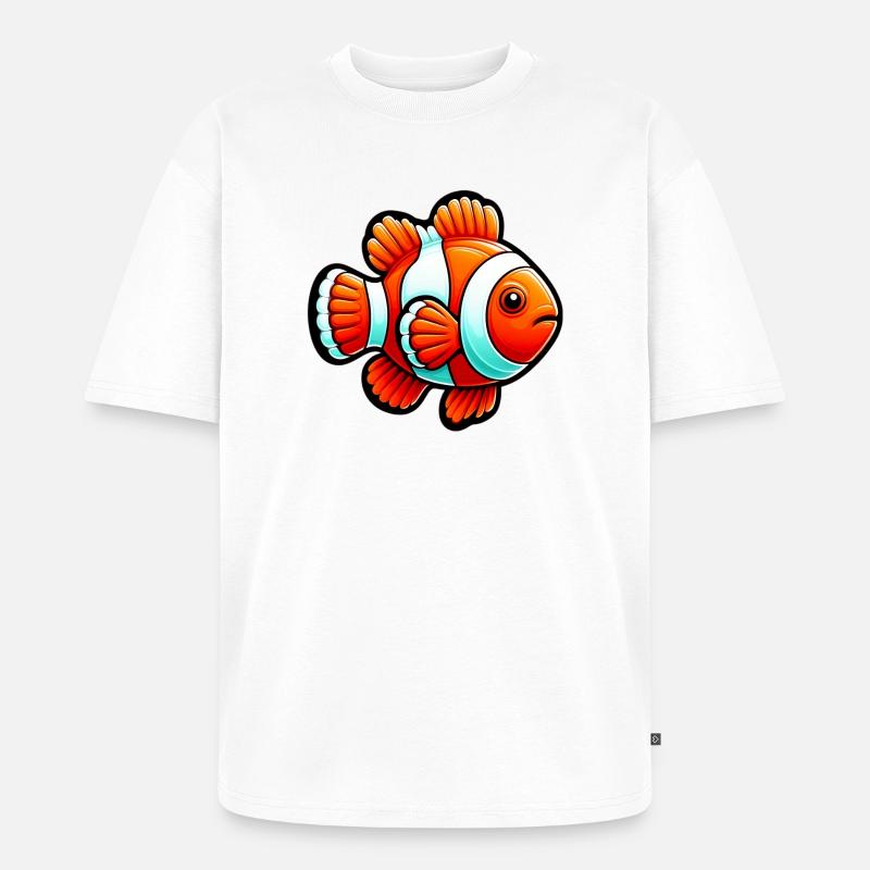 Clownfisch - Unisex Premium Oversized Bio T-Shirt - Weiß