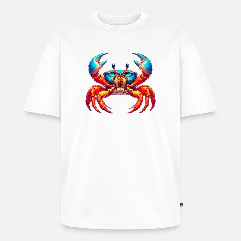 Crab - Unisex Premium Oversized Organic T-Shirt - white