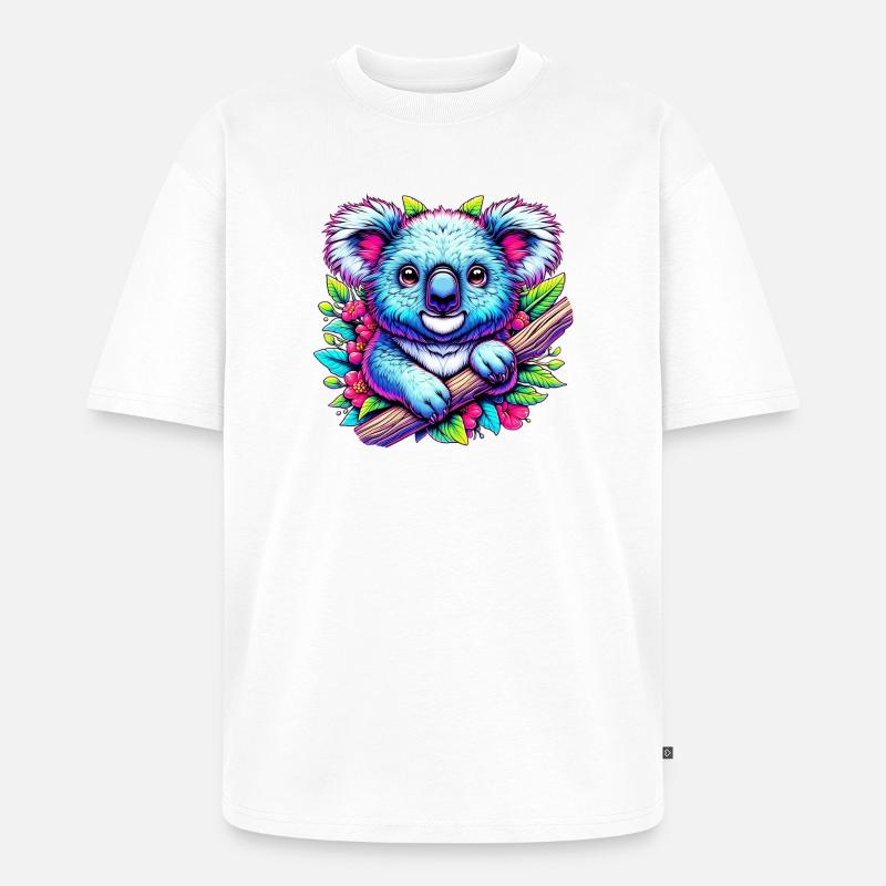 Koala - Unisex Premium Oversized Bio T-Shirt - Weiß