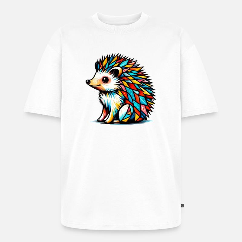 Igel - Unisex Premium Oversized Bio T-Shirt - Weiß
