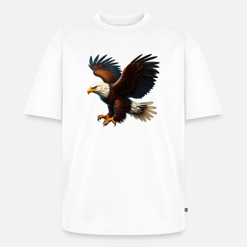 Eagle - Unisex Premium Oversized Organic T-Shirt - white