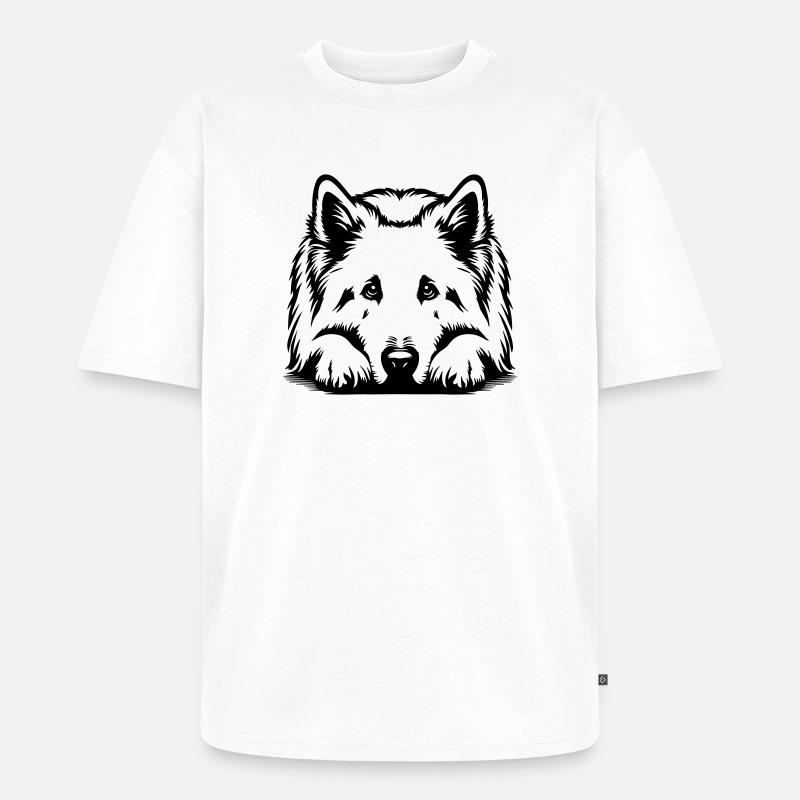 Schweizer Schäferhund - Unisex Premium Oversized Bio T-Shirt - Weiß