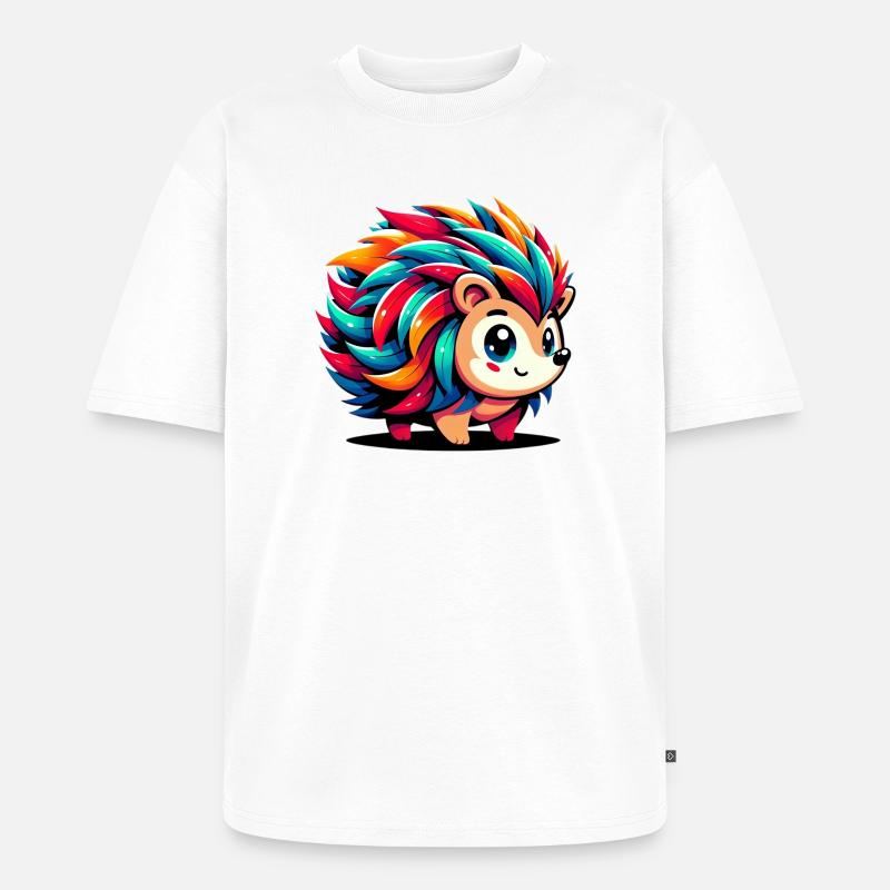 Igel - Unisex Premium Oversized Bio T-Shirt - Weiß