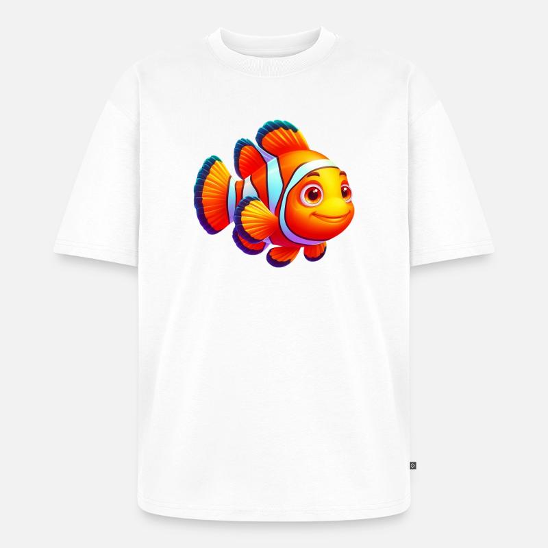 Clownfisch - Unisex Premium Oversized Bio T-Shirt - Weiß