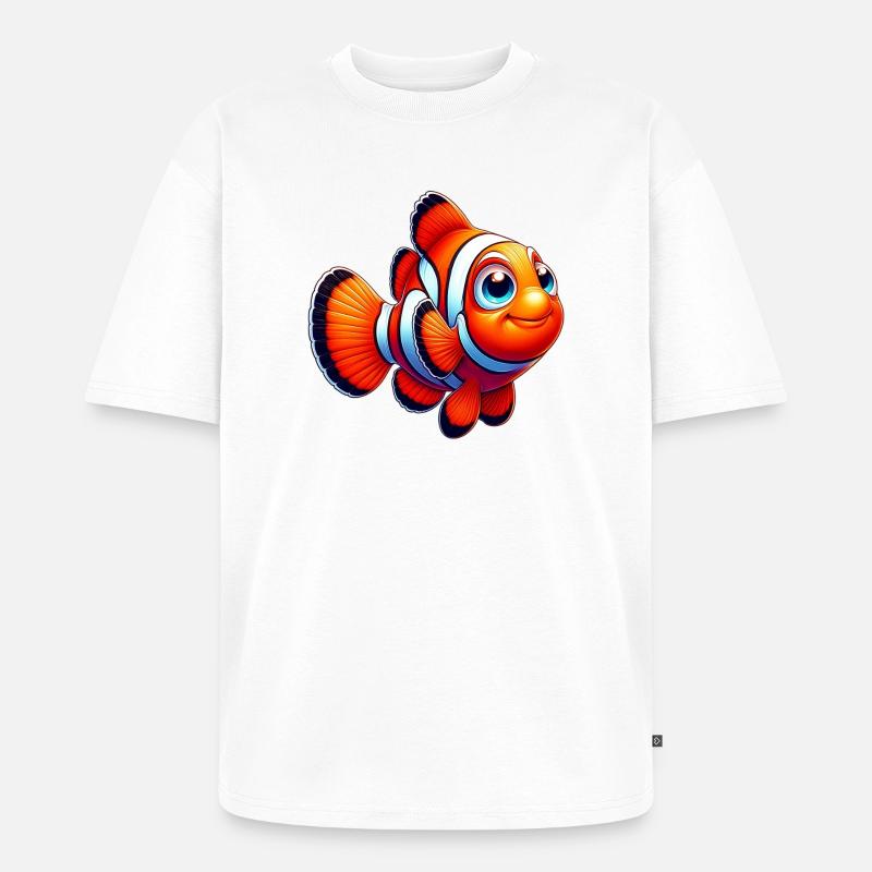 Clownfisch - Unisex Premium Oversized Bio T-Shirt - Weiß