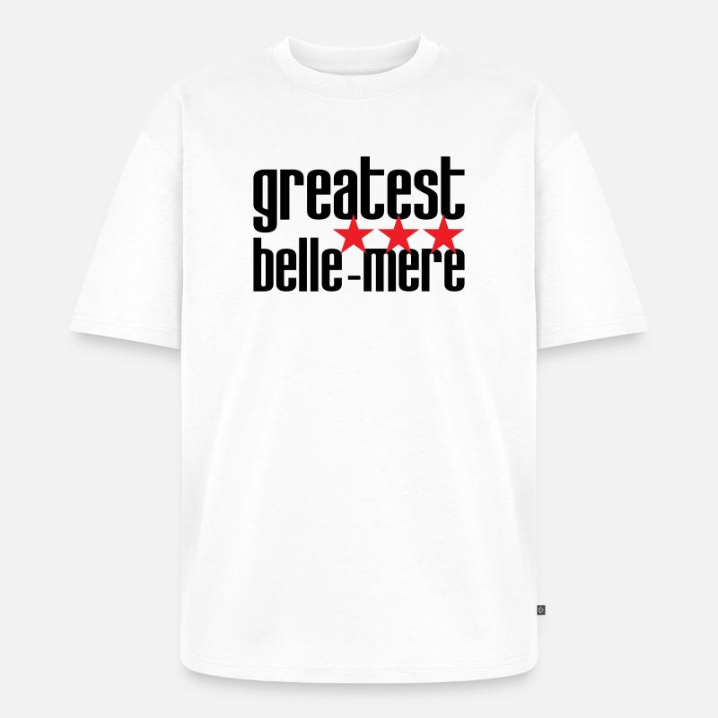 Beste Schwiegermutter der Welt - Unisex Premium Oversized Bio T-Shirt - Weiß