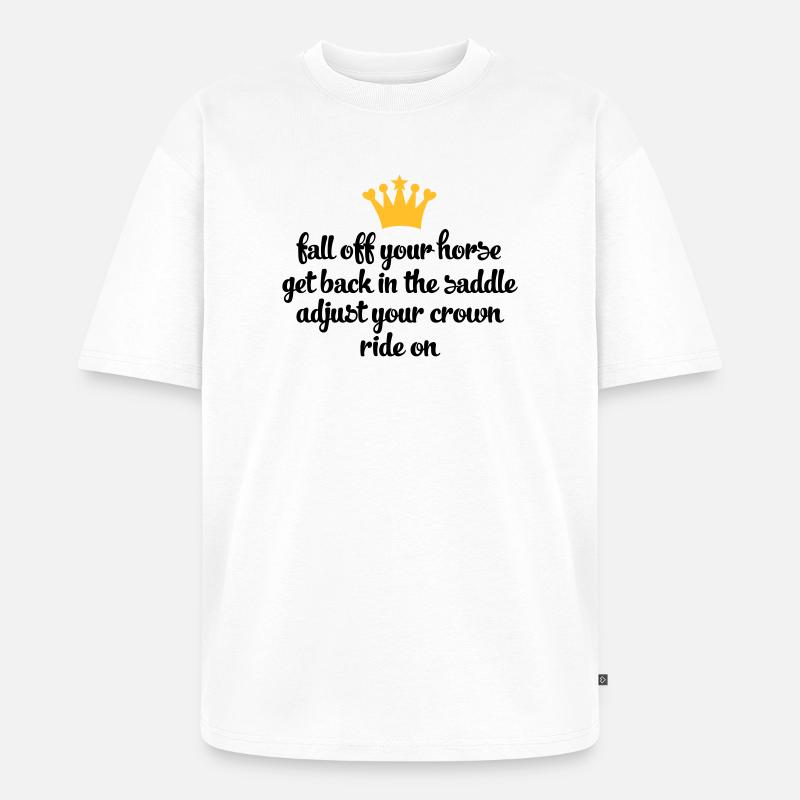 chevaucher - T-shirt Premium bio oversize Unisexe - blanc