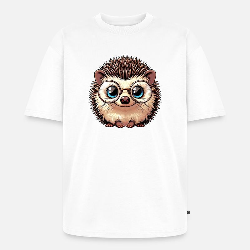 Igel - Unisex Premium Oversized Bio T-Shirt - Weiß