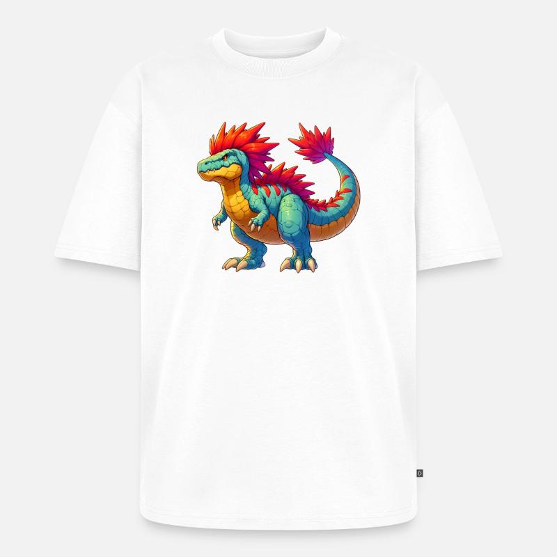 Dinosaurier - Unisex Premium Oversized Bio T-Shirt - Weiß