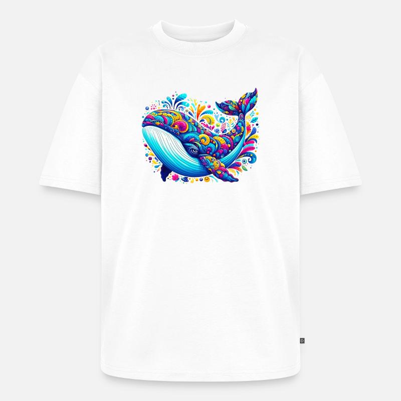 Wal - Unisex Premium Oversized Bio T-Shirt - Weiß