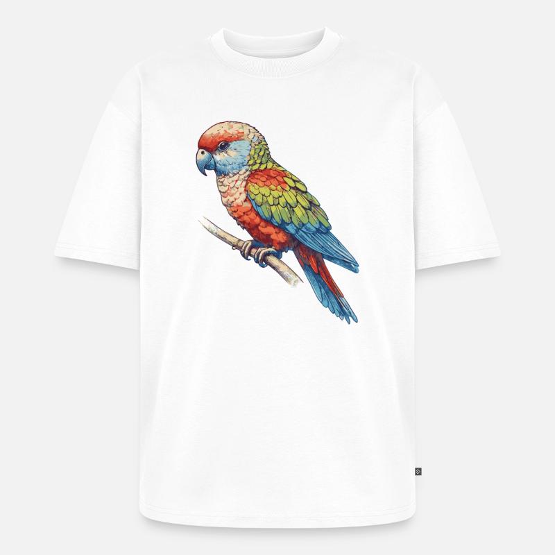 Papagai - Unisex Premium Oversized Bio T-Shirt - Weiß
